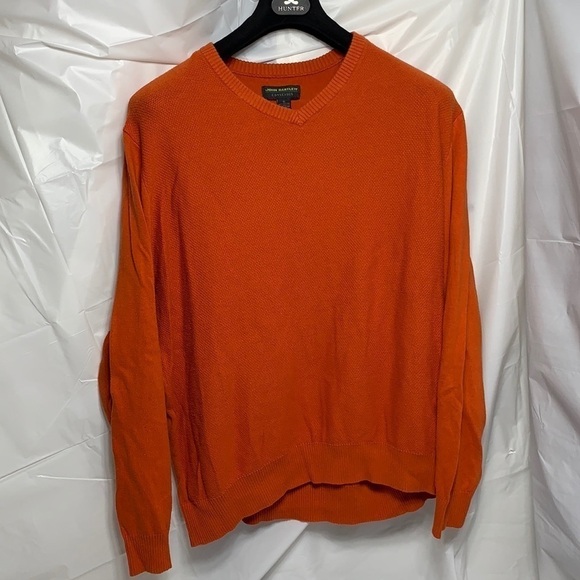 MEN’S John Bartlett Consensus Orange Crew Neck Sweatshirt Size XL - Picture 2 of 4